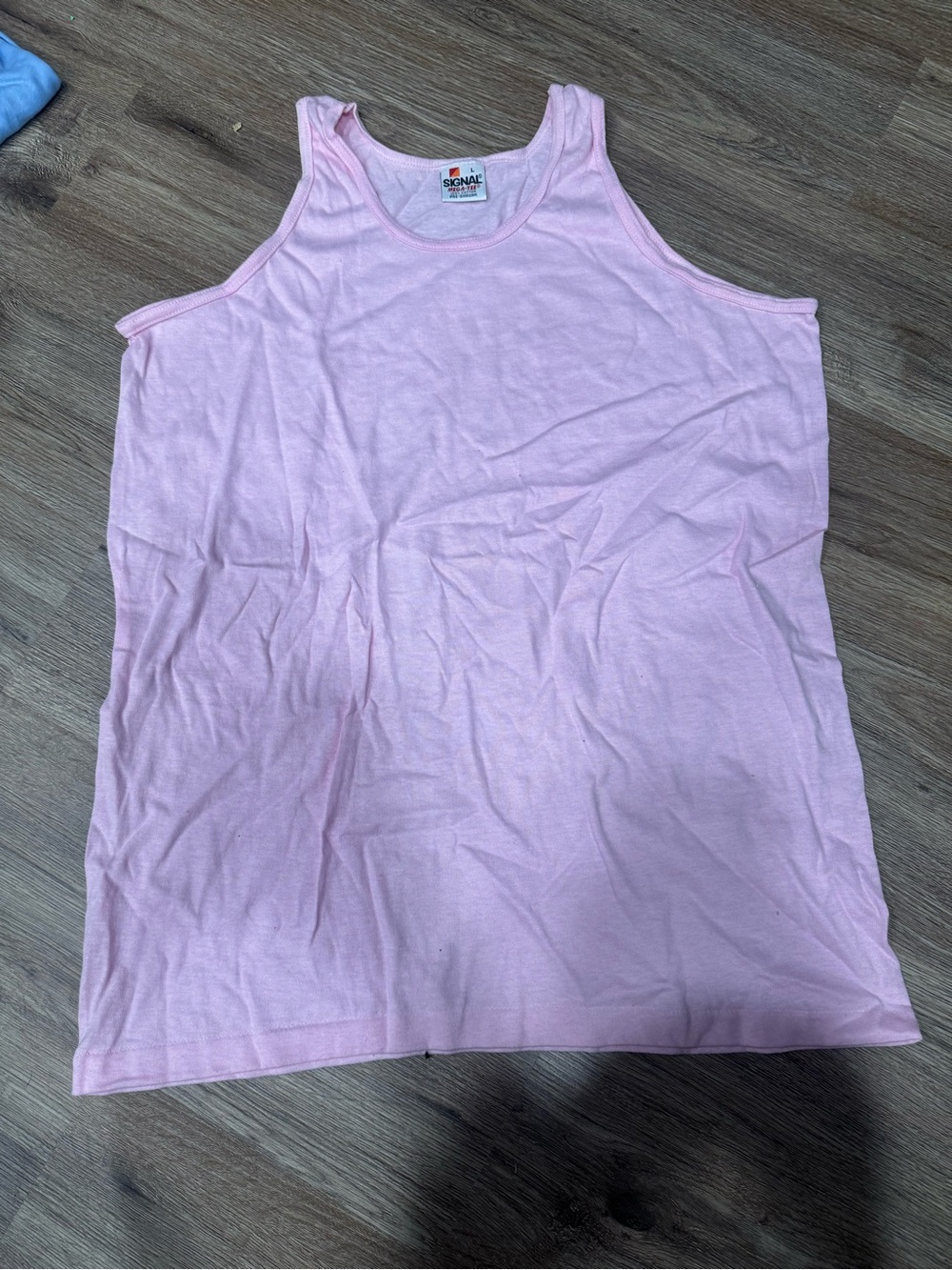 Vintage 70’s Light Pink Classic Scoop Tank by Signal